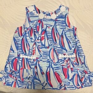 Baby Lilly Pulitzer Colorful Sleeveless Dress with Nautical Print   Size- 6-12mo